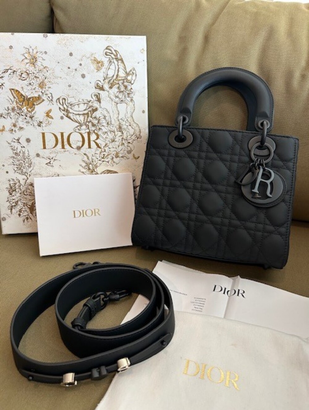 Dior Small My ABCDior Quilted Leather Bag In Ultramatte Black
